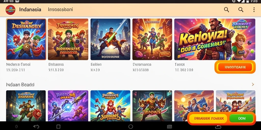 Tampilan menarik saat memilih permainan slot.