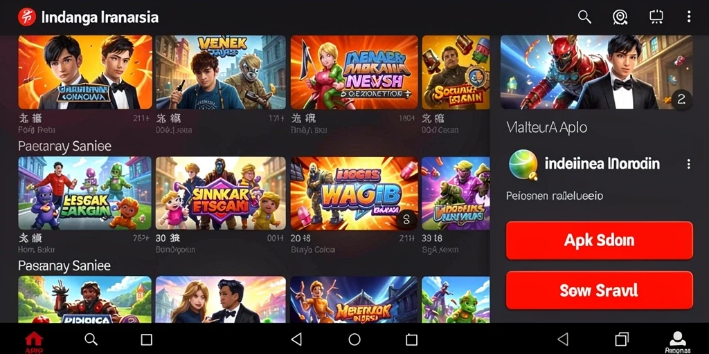 Screenshot menunjukkan tampilan awal permainan dengan karakter yang menarik.
